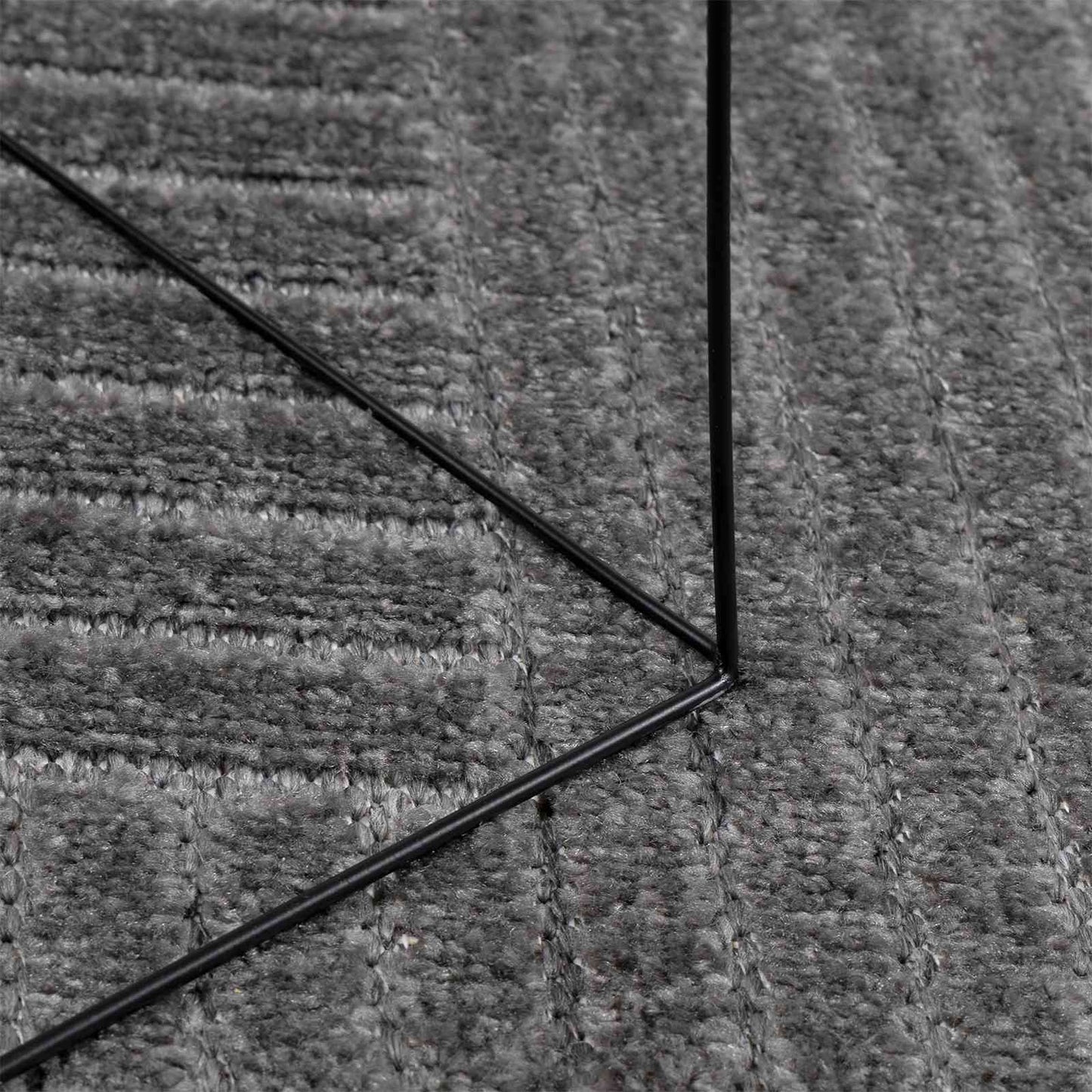Area Rugs Round PALMERAS Anthracite Ø 160 CM Polyester