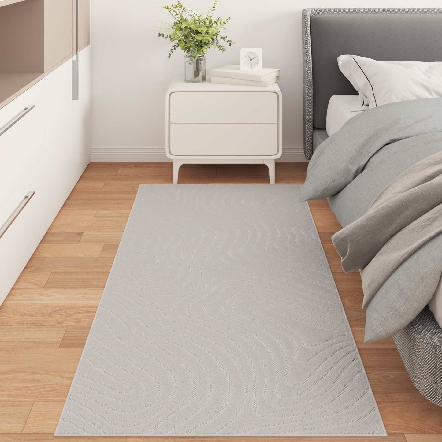 Area Rugs Rectangular PALMERAS Cream 200 x 80 cm Polyester