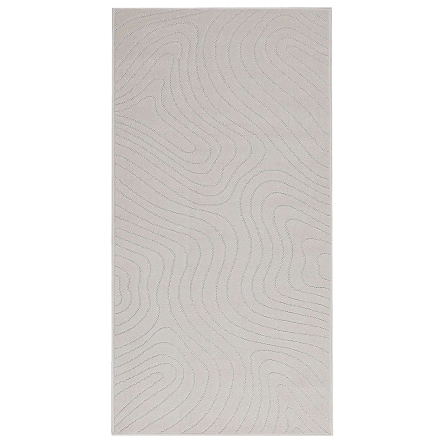 Area Rugs Rectangular PALMERAS Cream 200 x 80 cm Polyester