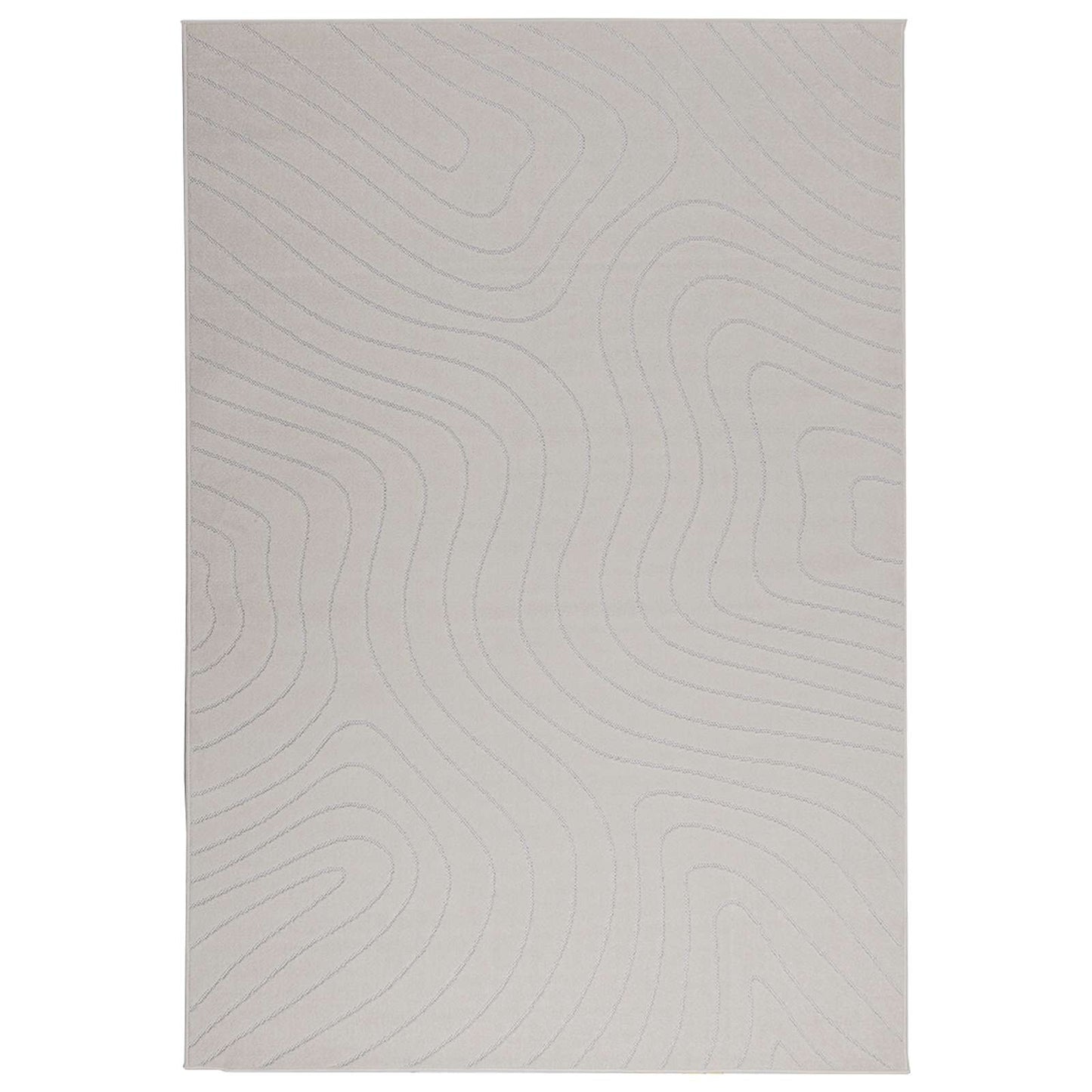 Area Rugs Rectangular PALMERAS Cream 200 x 140 cm Polyester