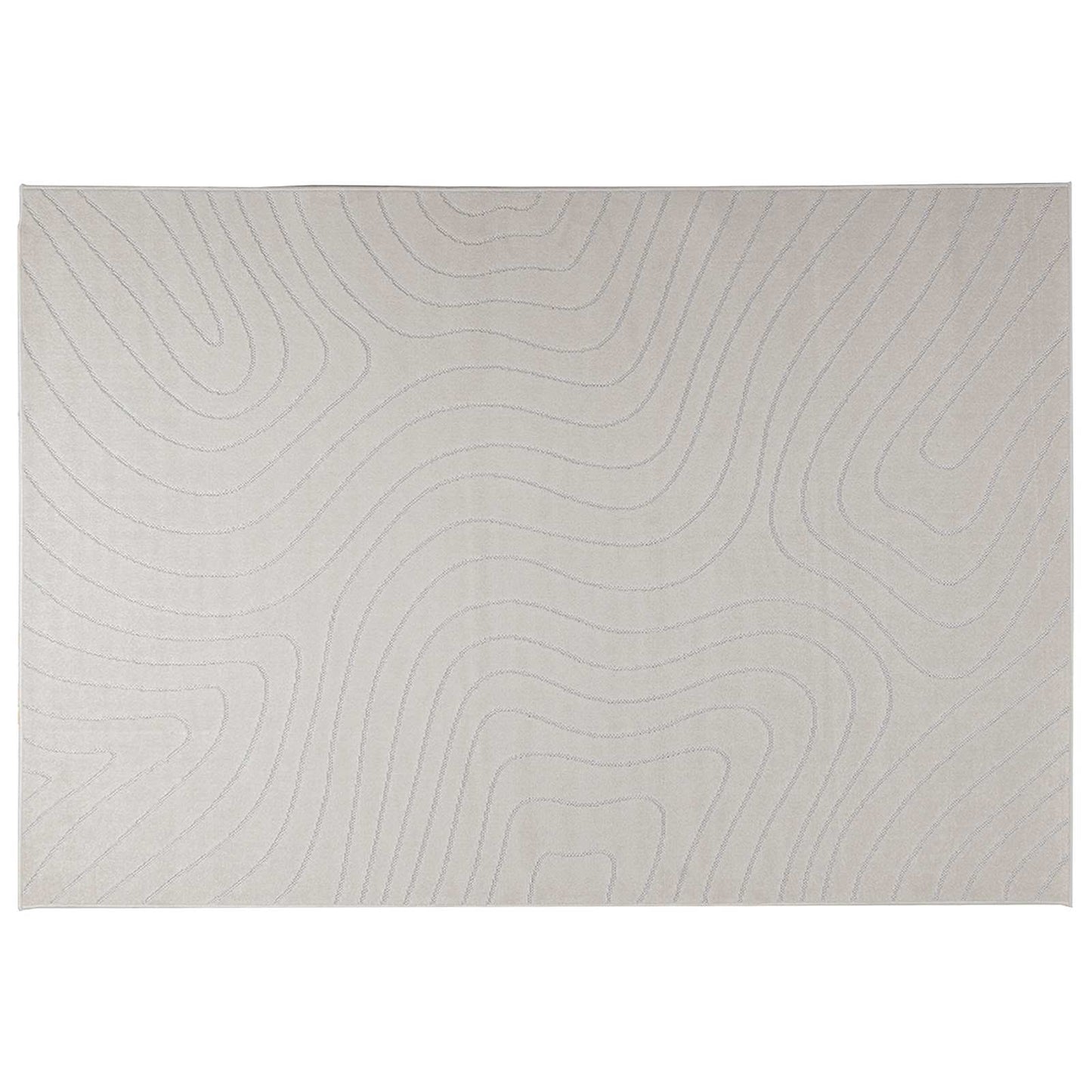 Area Rugs Rectangular PALMERAS Cream 230 x 160 cm Polyester