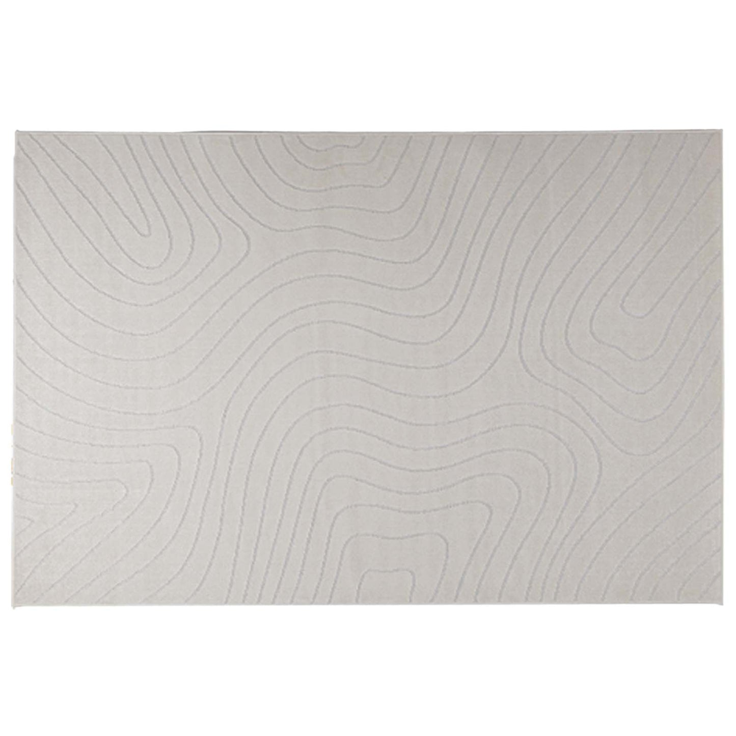 Area Rugs Rectangular PALMERAS Cream 340 x 240 cm Polyester