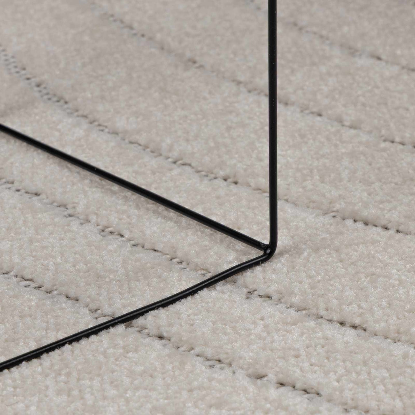 Area Rugs Square PALMERAS Cream 240 x 240 cm Polyester