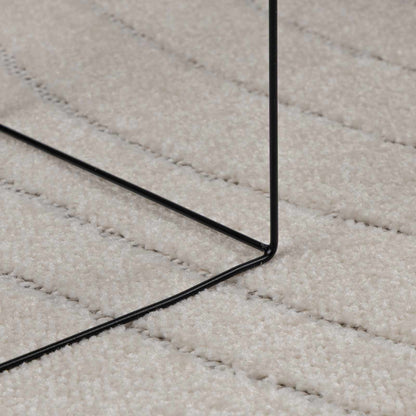 Area Rugs Square PALMERAS Cream 240 x 240 cm Polyester