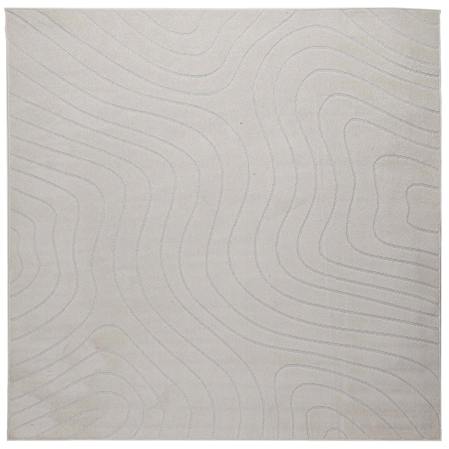 Area Rugs Square PALMERAS Cream 240 x 240 cm Polyester