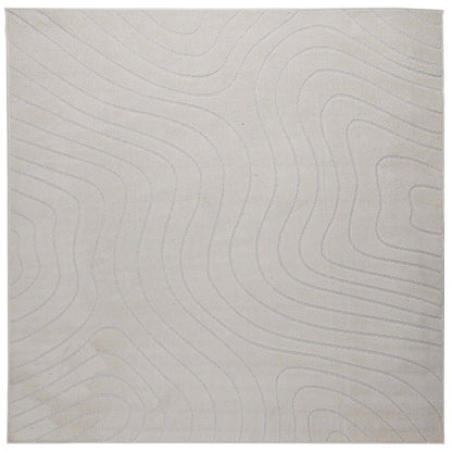 Area Rugs Square PALMERAS Cream 240 x 240 cm Polyester