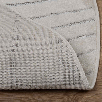 Area Rugs Round PALMERAS Cream Ø 120 CM Polyester