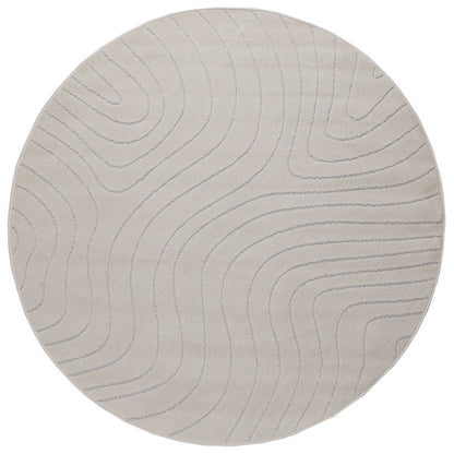 Area Rugs Round PALMERAS Cream Ø 120 CM Polyester