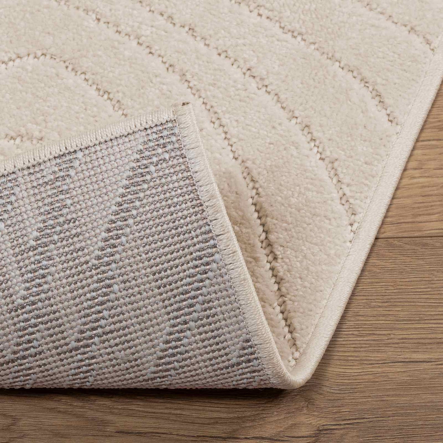 Area Rugs Rectangular PALMERAS Beige 140 x 200 cm Polyester