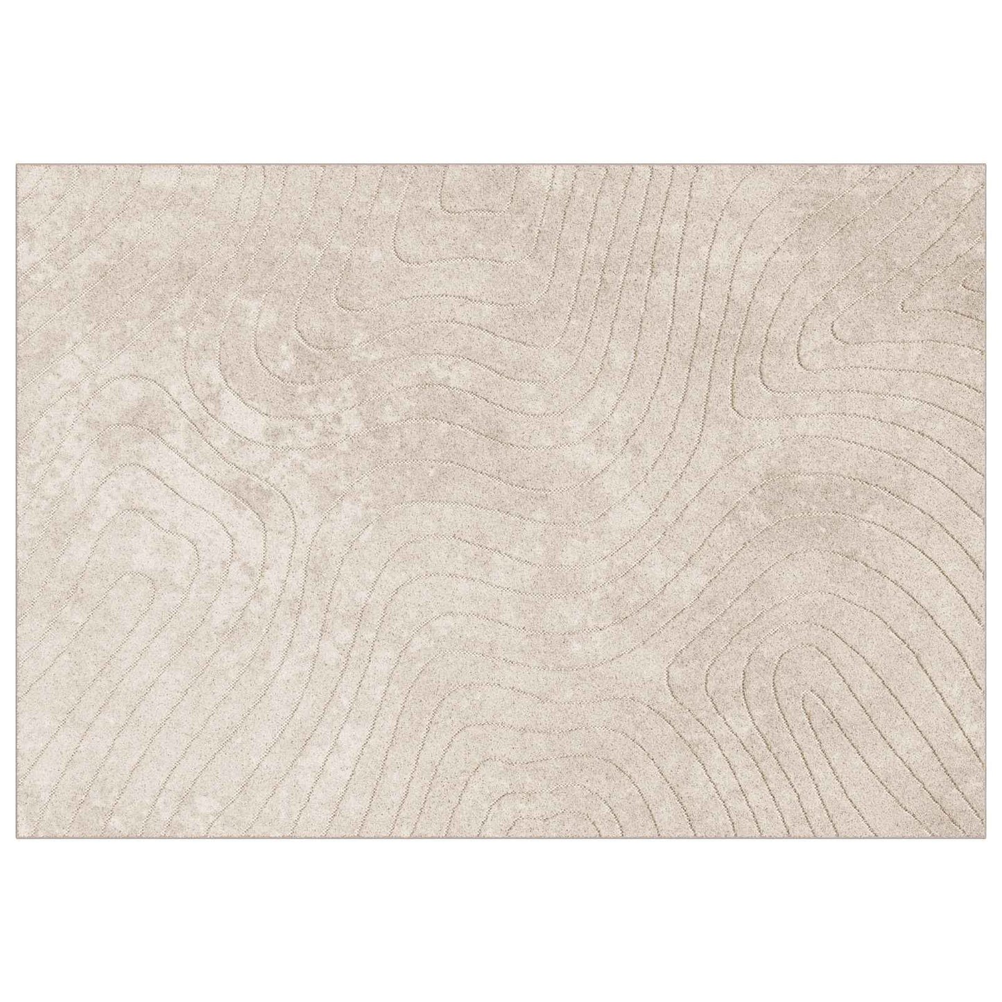 Area Rugs Rectangular PALMERAS Beige 140 x 200 cm Polyester