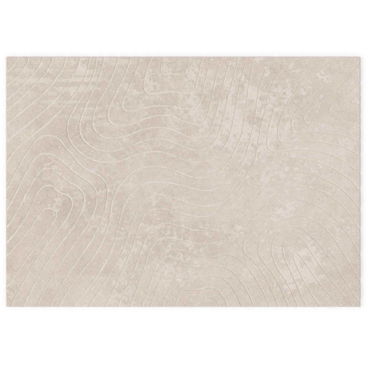 Area Rugs Rectangular PALMERAS Beige 200 x 280 cm Polyester