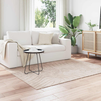 Area Rugs Square PALMERAS Beige 120 x 120 cm Polyester