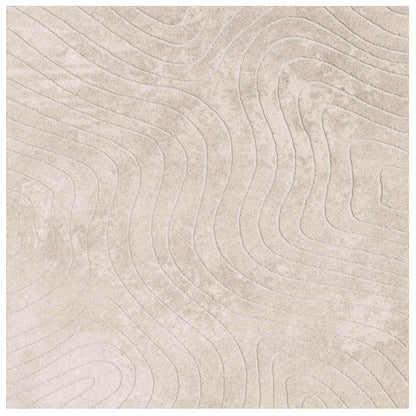 Area Rugs Square PALMERAS Beige 120 x 120 cm Polyester