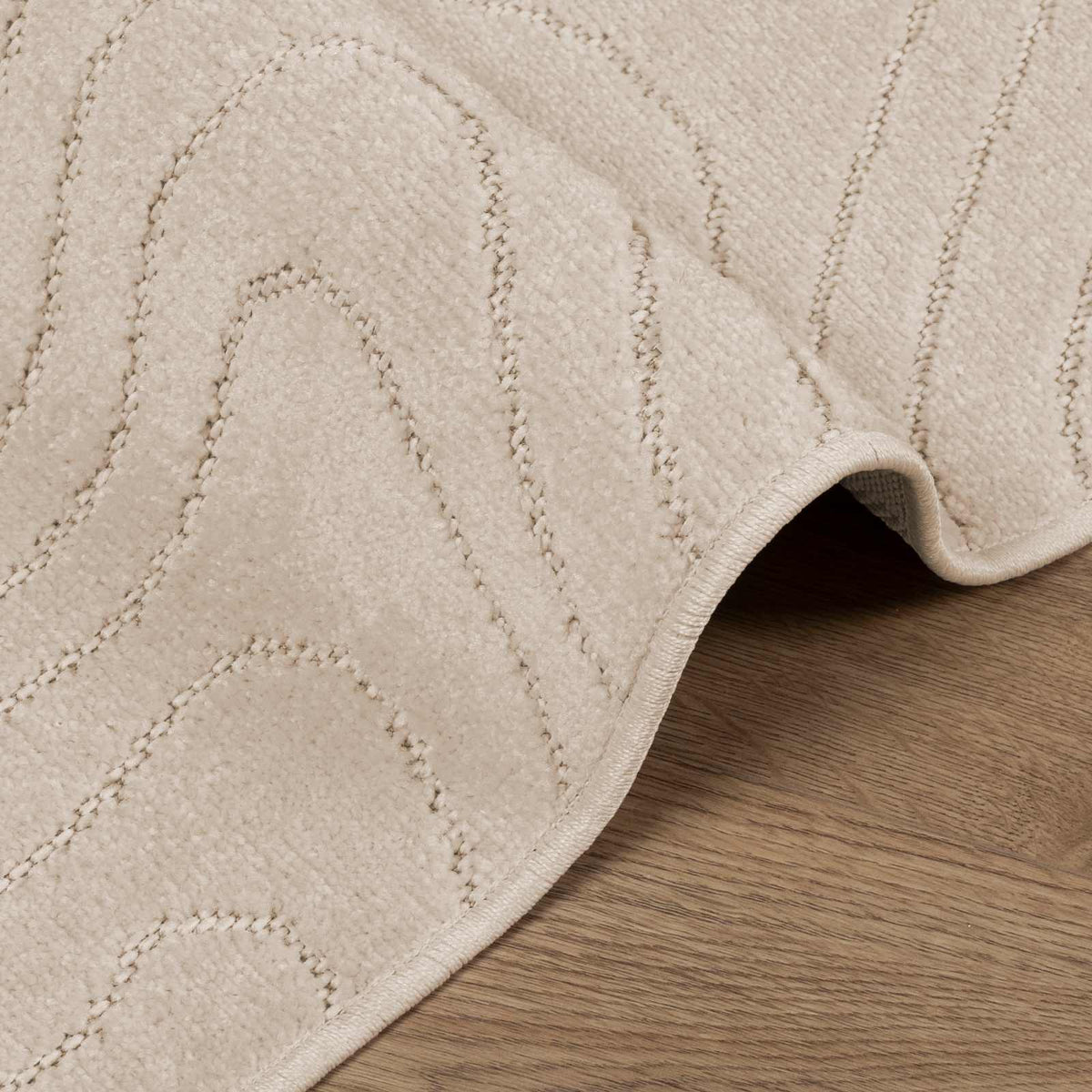 Indoor and Outdoor Rug PALMERAS Beige 240 x 240 cm Polyester