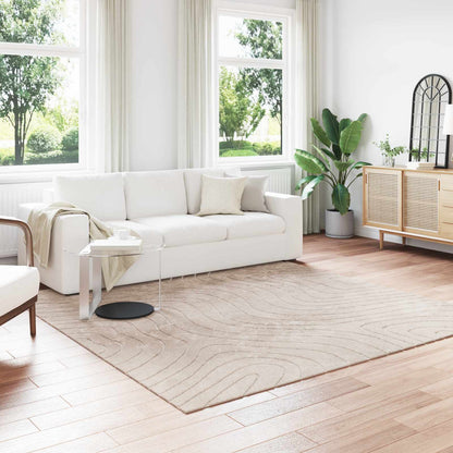 Indoor and Outdoor Rug PALMERAS Beige 240 x 240 cm Polyester