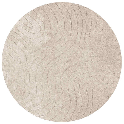 Area Rugs Round PALMERAS Beige Ø 200 CM Polyester