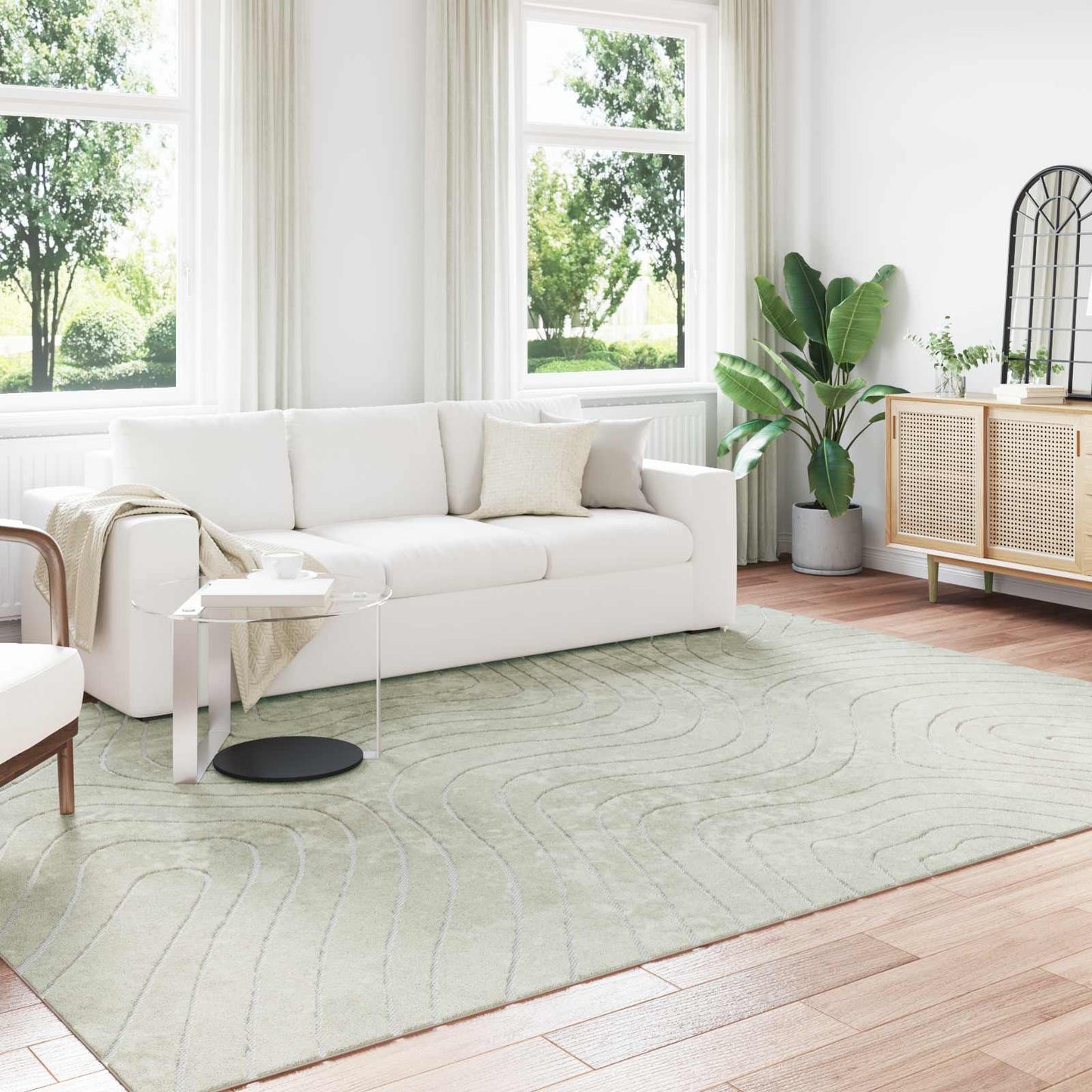 Area Rugs Rectangular PALMERAS Green 200 x 280 cm Polyester