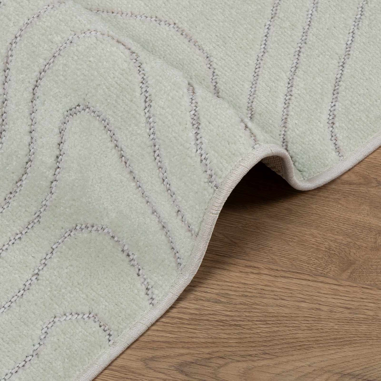 Area Rugs Square PALMERAS Green 200 x 200 cm Polyester