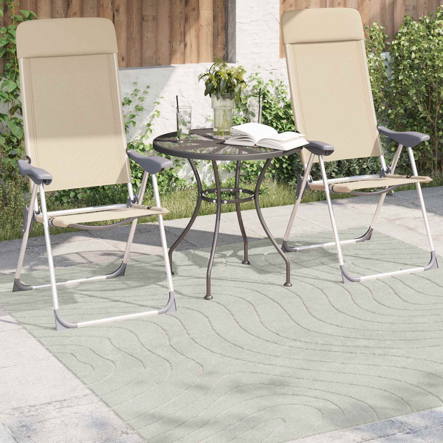 Area Rugs Square PALMERAS Green 200 x 200 cm Polyester