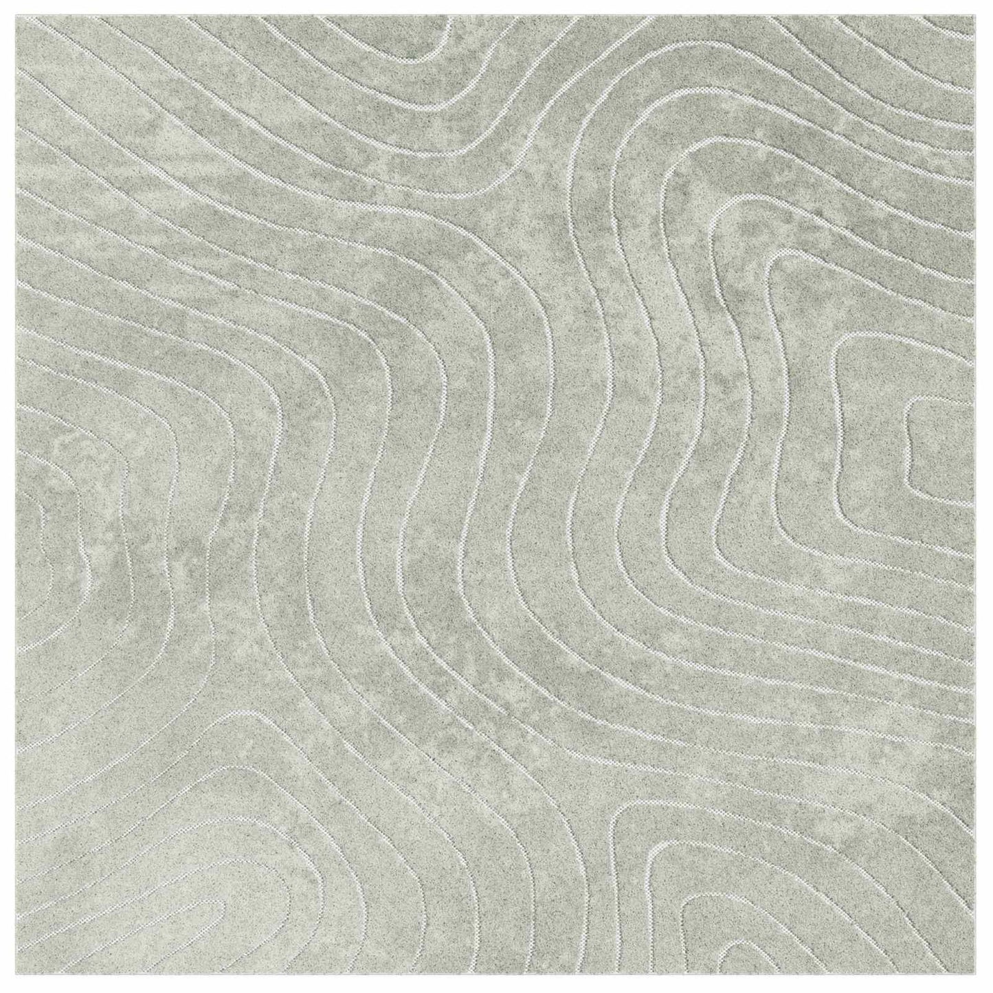Area Rugs Square PALMERAS Green 200 x 200 cm Polyester