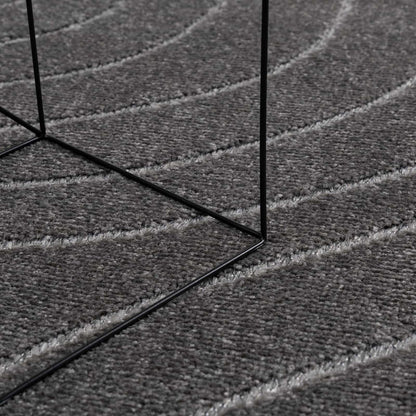 Area Rugs Round PALMERAS Anthracite Ø 120 CM Polyester