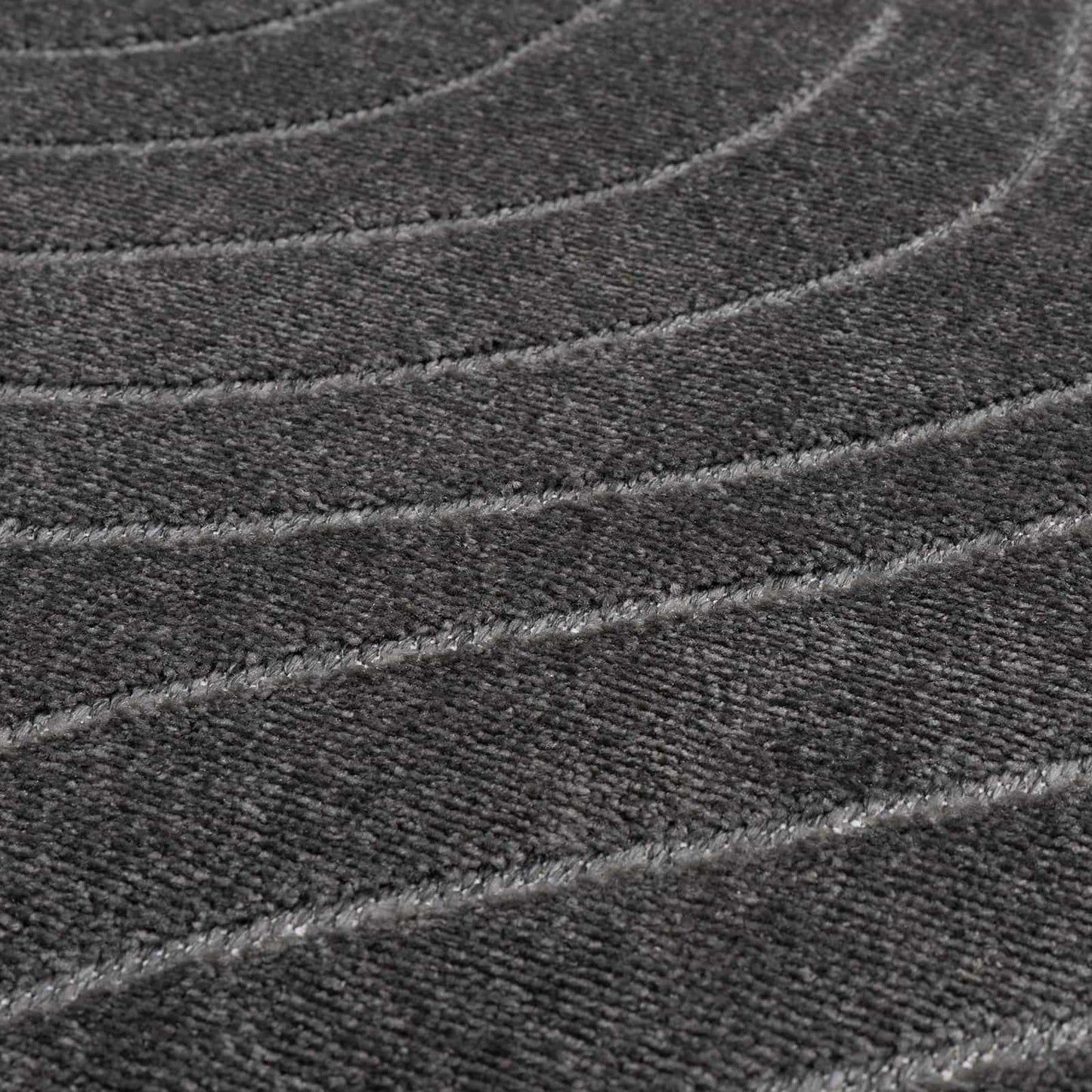 Area Rugs Round PALMERAS Anthracite Ø 120 CM Polyester
