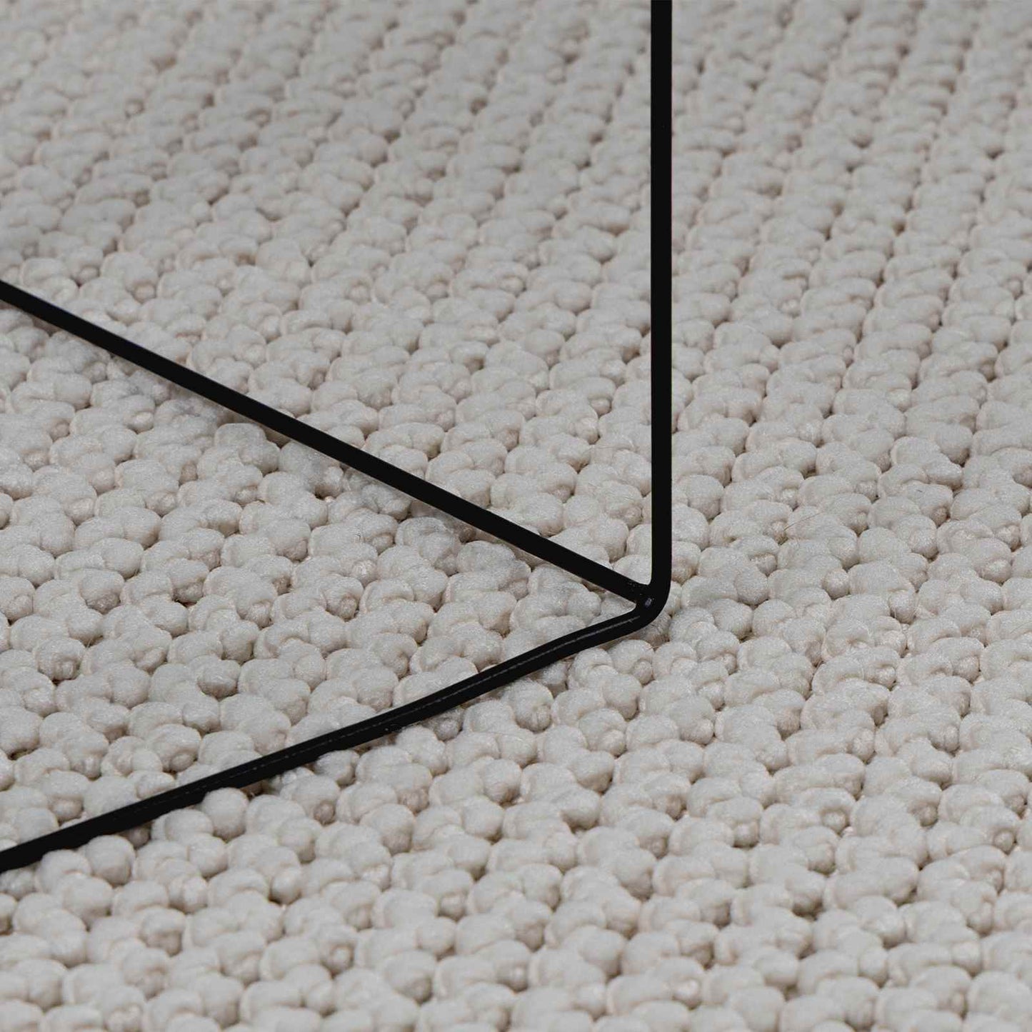 Area Rugs Square LUGO Cream 240 x 240 cm Polyester