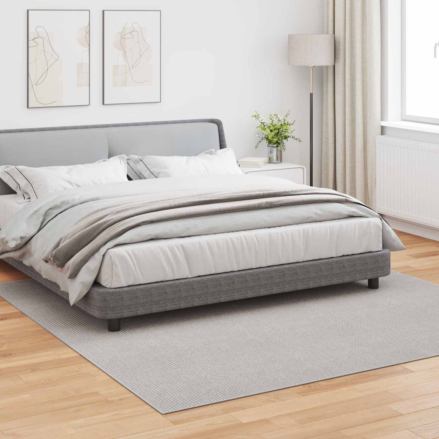 Area Rugs Square LUGO Cream 240 x 240 cm Polyester