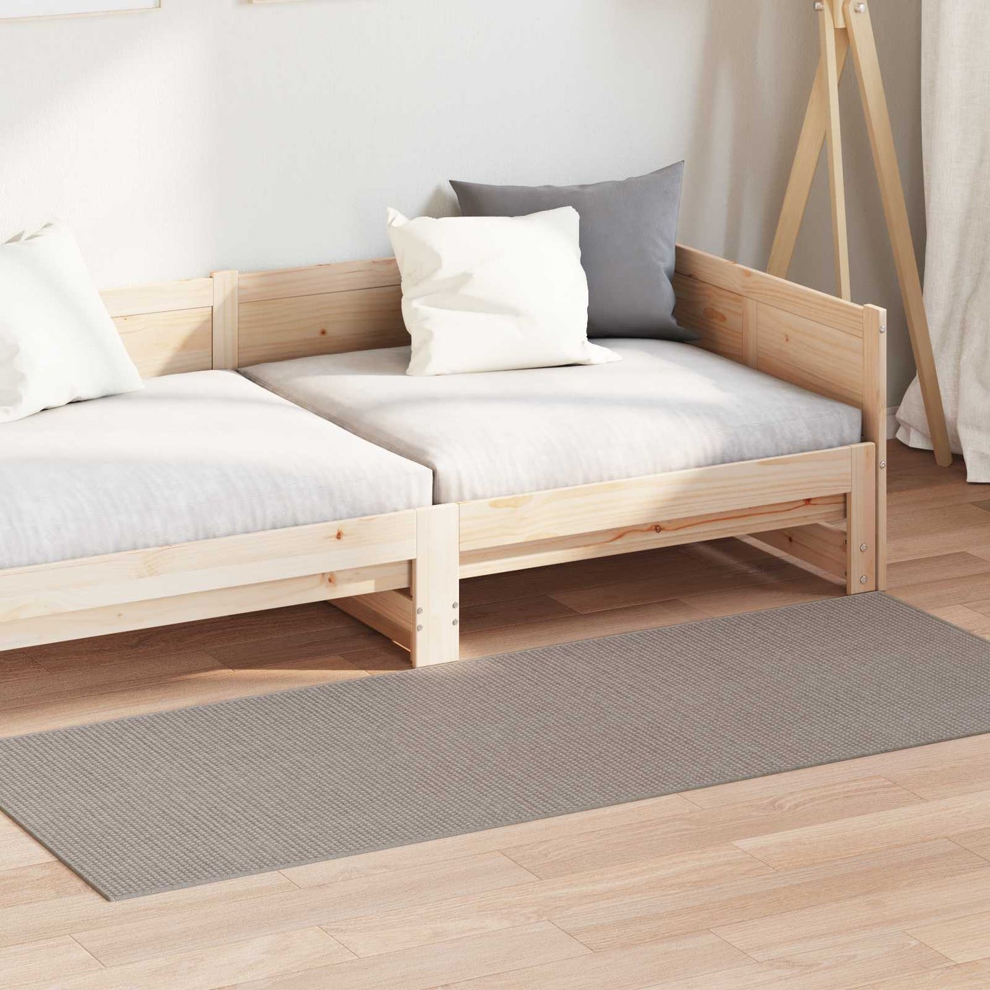 Area Rugs Rectangular LUGO Taupe 80 x 200 cm Polyester