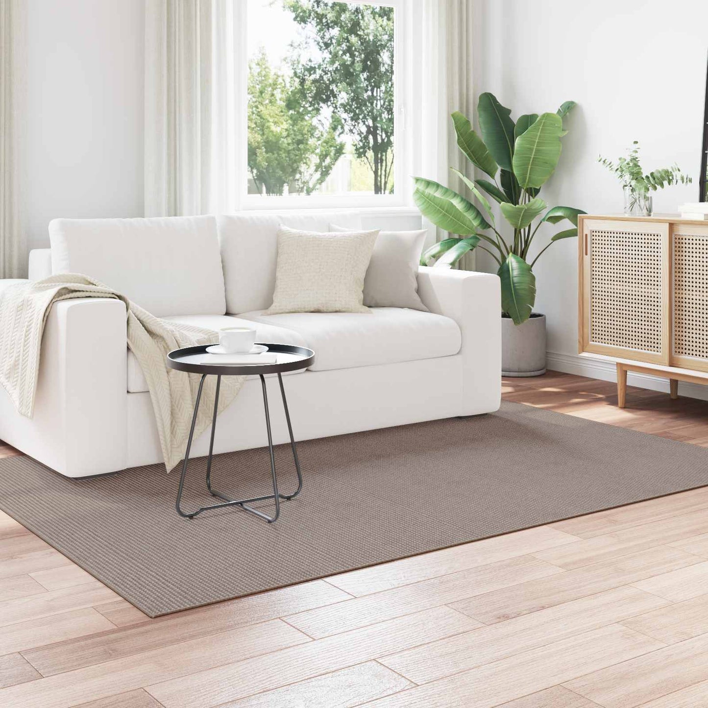 Area Rugs Rectangular LUGO Taupe 160 x 230 cm Polyester