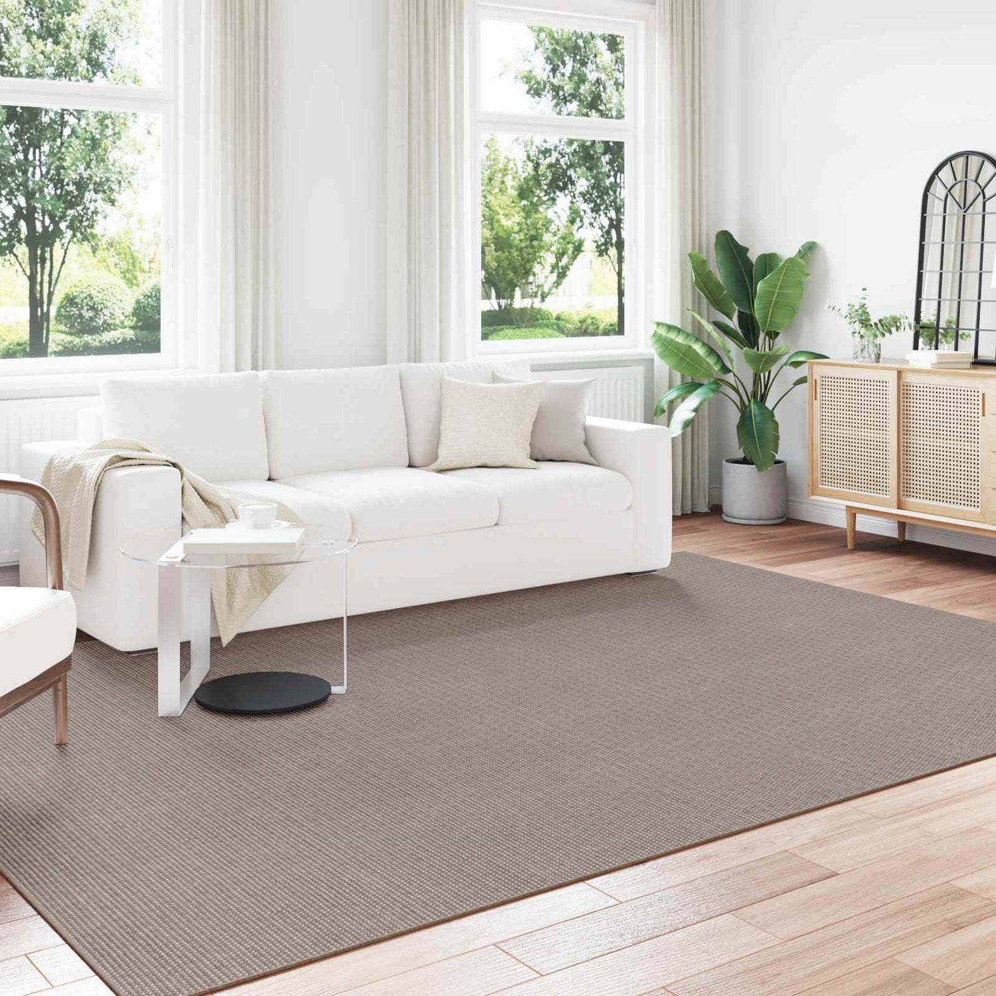 Area Rugs Rectangular LUGO Taupe 200 x 280 cm Polyester