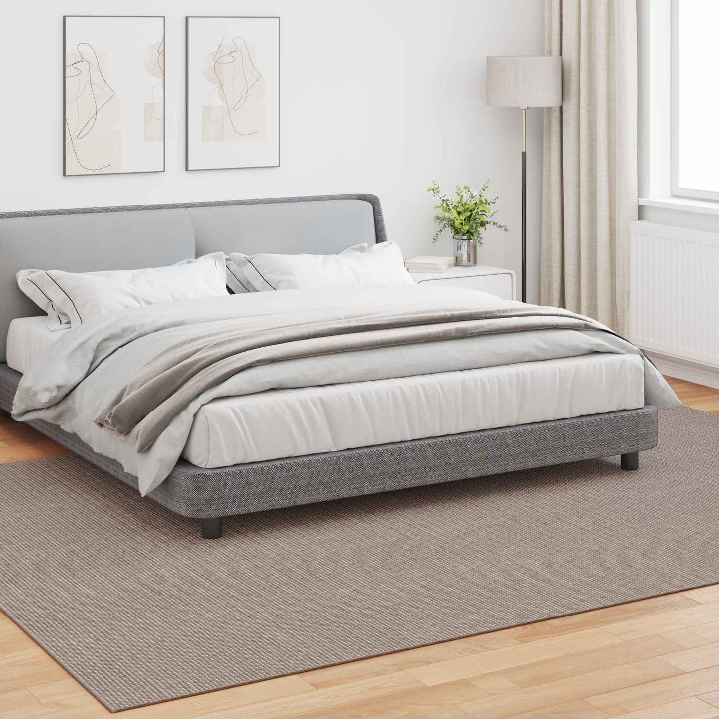 Area Rugs Rectangular LUGO Taupe 200 x 280 cm Polyester