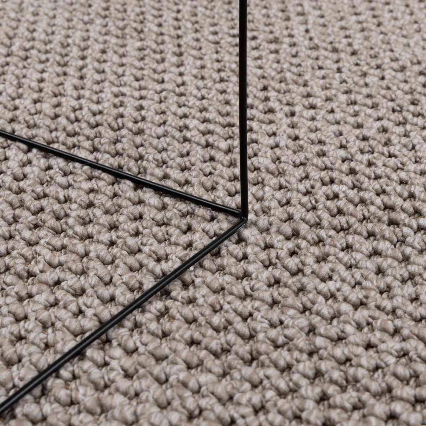 Area Rugs Square LUGO Taupe 200 x 200 cm Polyester