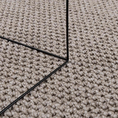 Area Rugs Square LUGO Taupe 200 x 200 cm Polyester