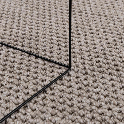 Area Rugs Round LUGO Taupe Ø 120 CM Polyester