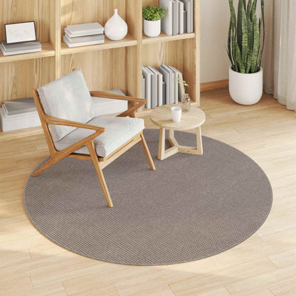 Area Rugs Round LUGO Taupe Ø 120 CM Polyester