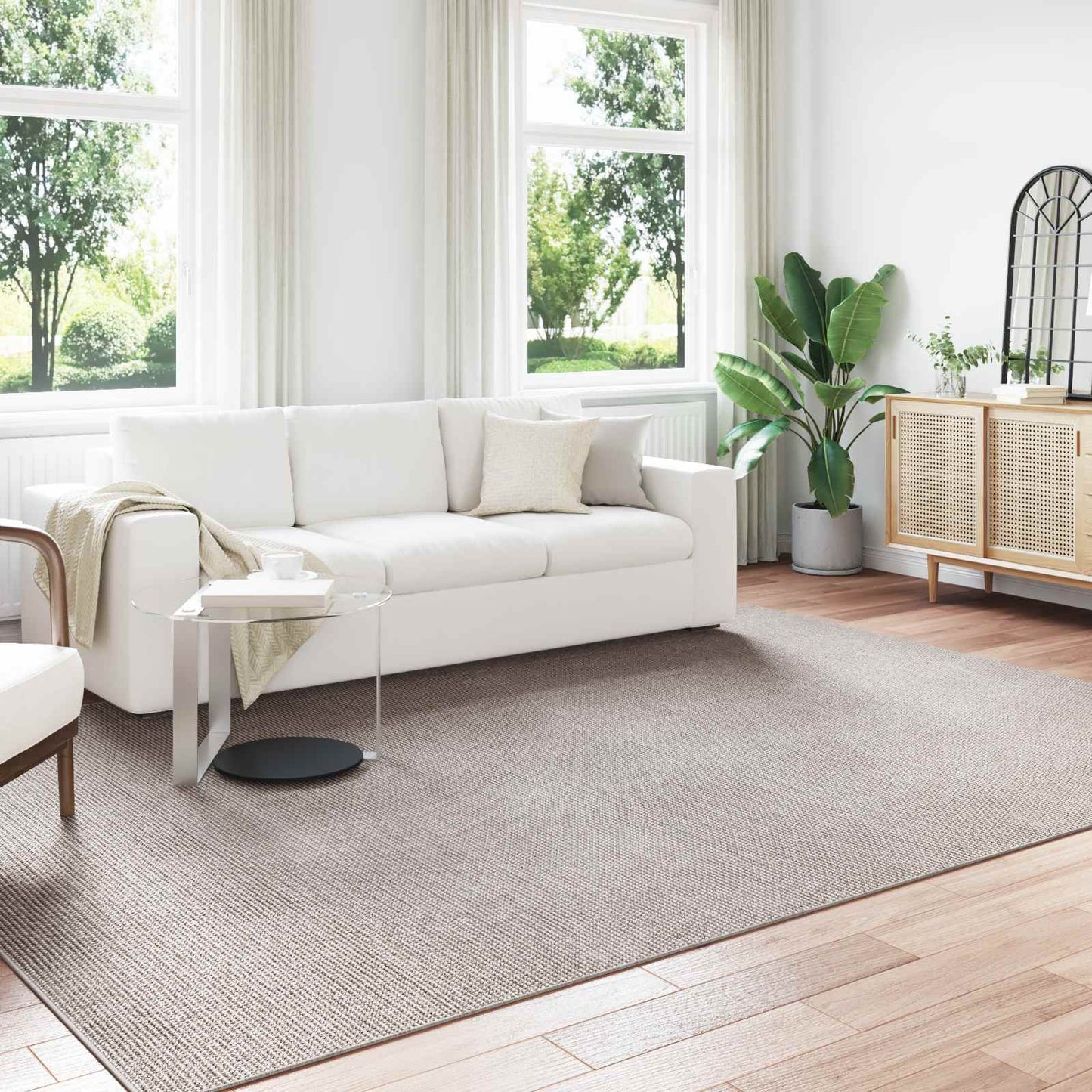 Area Rugs LUGO Cream and Taupe 340 x 240 cm Polyester