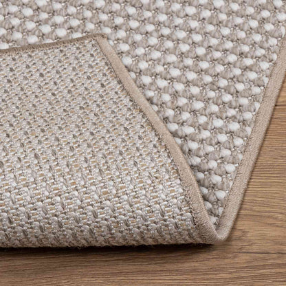 Area Rugs Square LUGO Cream and Taupe 120 x 120 cm Polyester