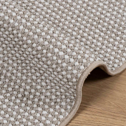 Area Rugs Square LUGO Cream and Taupe 120 x 120 cm Polyester