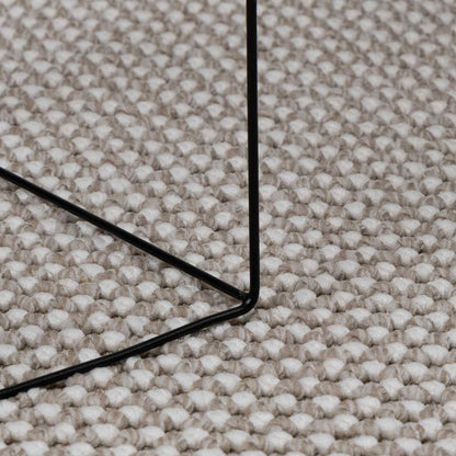 Area Rugs Square LUGO Cream and Taupe 120 x 120 cm Polyester