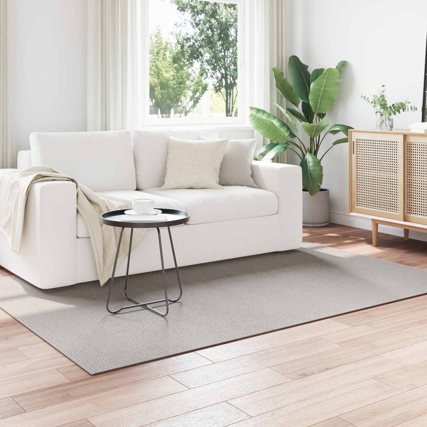 Area Rugs Rectangular LUGO Cream and Grey 140 x 200 cm