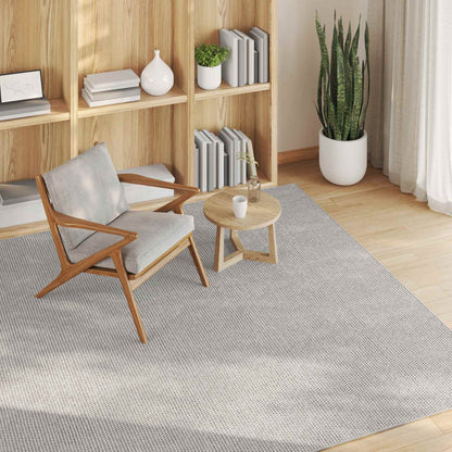 Area Rugs Square LUGO Cream and Grey 200 x 200 cm Polyester