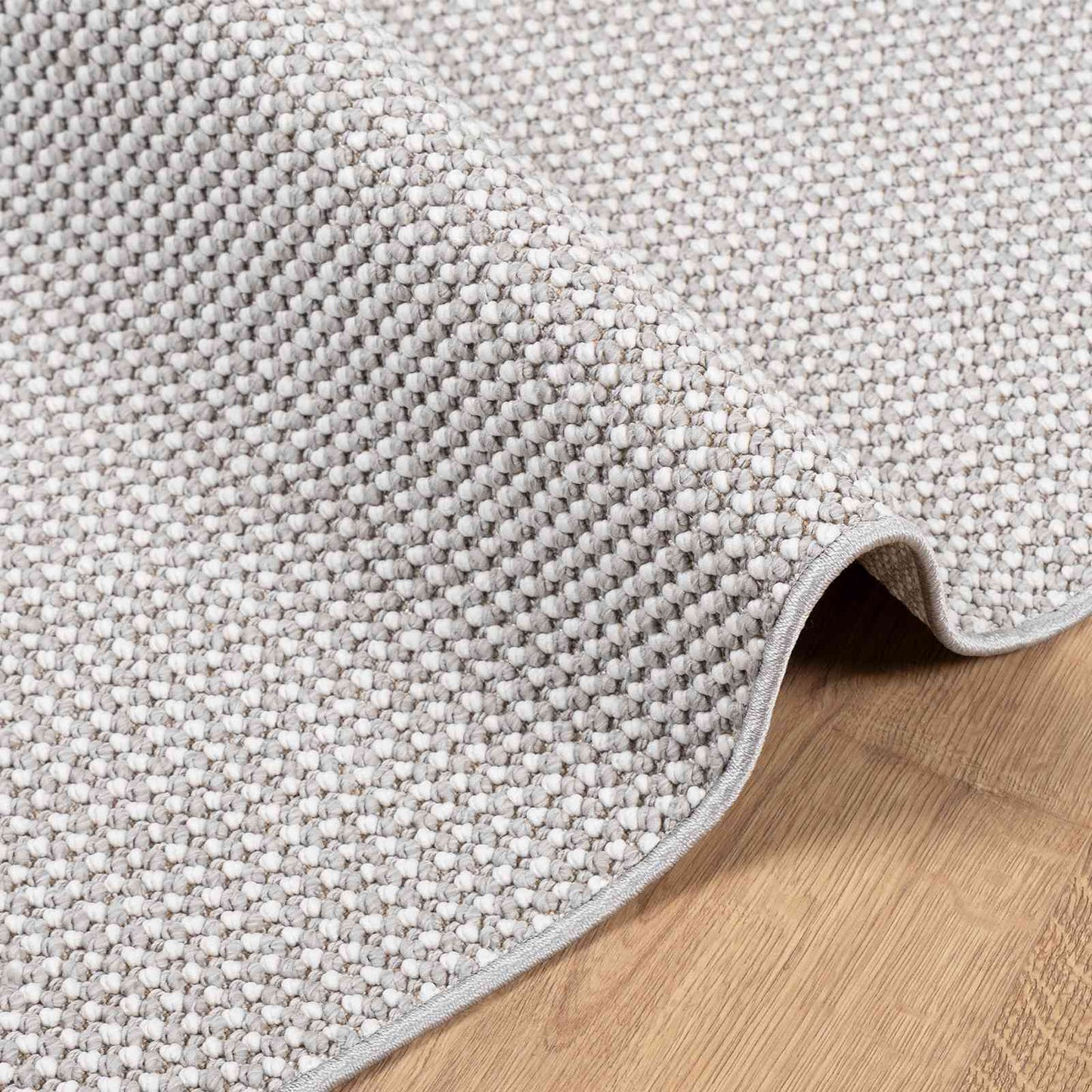 Area Rugs Square LUGO Cream and Grey 240 x 240 cm Polyester