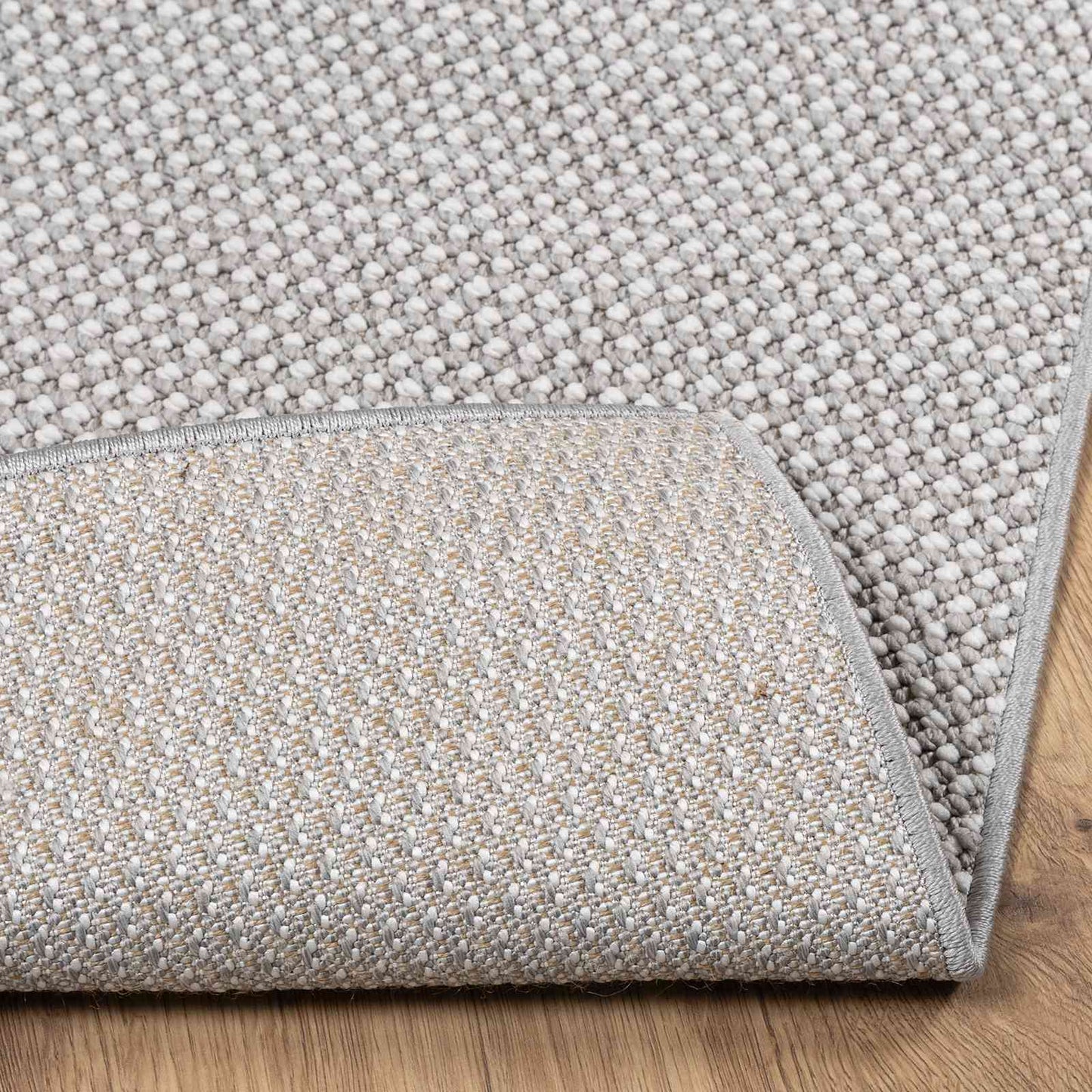 Area Rugs Square LUGO Cream and Grey 240 x 240 cm Polyester