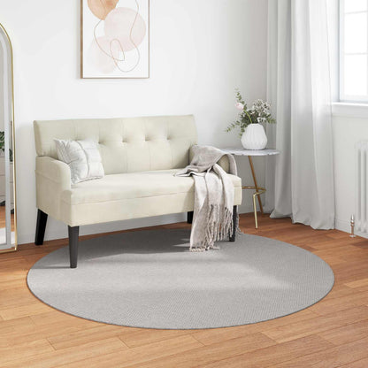 Area Rugs Round LUGO Cream and Grey Ø 120 CM Polyester