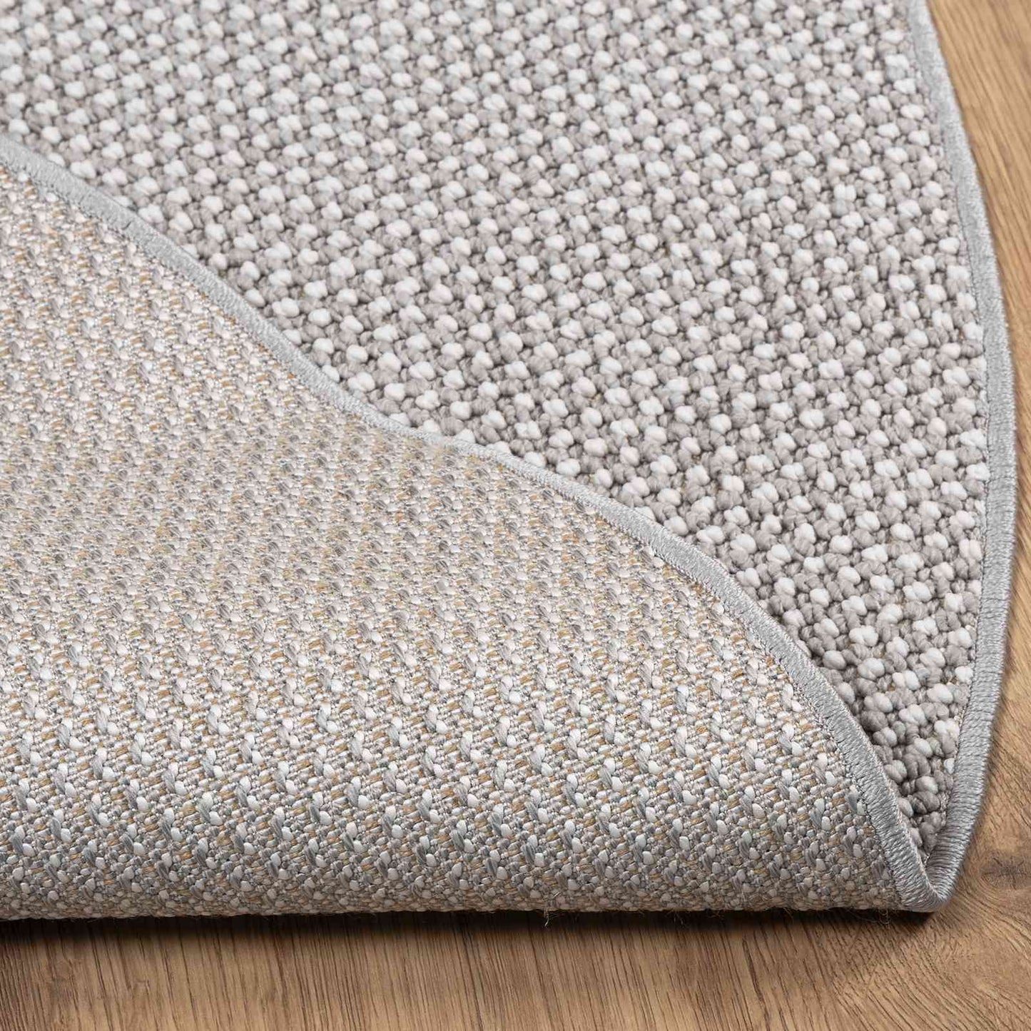 Area Rugs Round LUGO Cream and Grey Ø 200 CM Polyester