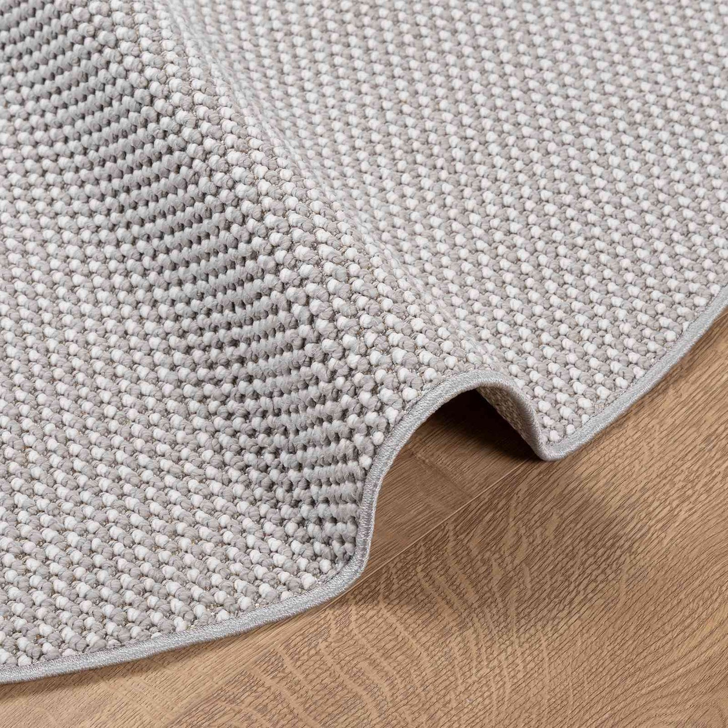 Area Rugs Round LUGO Cream and Grey Ø 200 CM Polyester