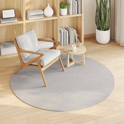 Area Rugs Round LUGO Cream and Grey Ø 200 CM Polyester