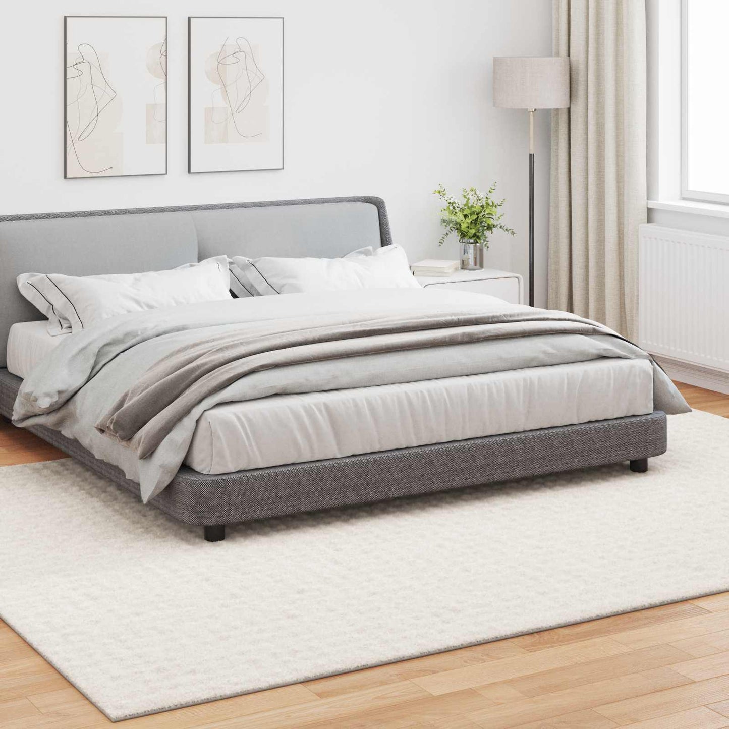 Area Rugs Rectangular SIROLO Cream 280 x 200 cm Polyester