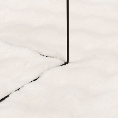 Area Rugs Square SIROLO Cream 120 x 120 cm Polyester